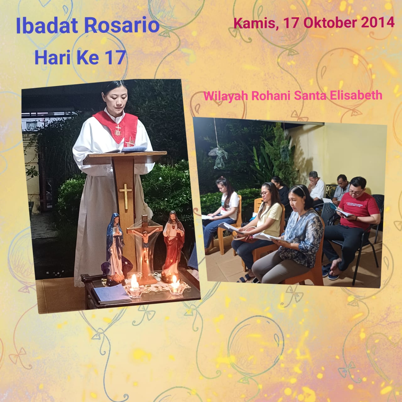Maria Rasul Devosi kepada Bunda Maria Hari ke 17 WR Sta Elisabeth - Komsos Manado