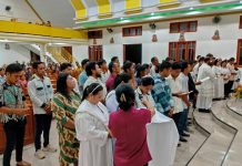 Pelantikan Pengurus DPS dan Kelompok Kategorial Stasi Bolitan, Pastor Melky: Jangan Cemas!