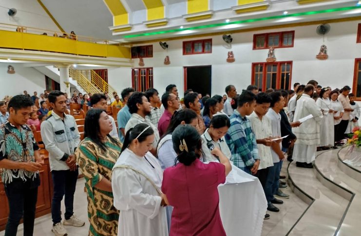 Pelantikan Pengurus DPS dan Kelompok Kategorial Stasi Bolitan, Pastor Melky: Jangan Cemas!