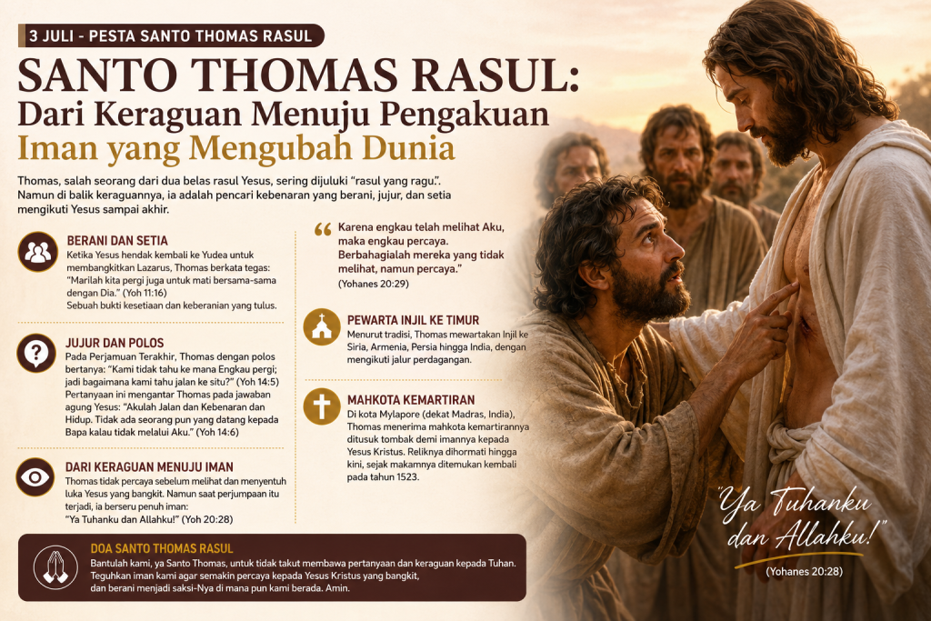 St Thomas Rasul Santo Thomas Rasul: Dari Keraguan Menuju Pengakuan Iman yang Mengubah ...