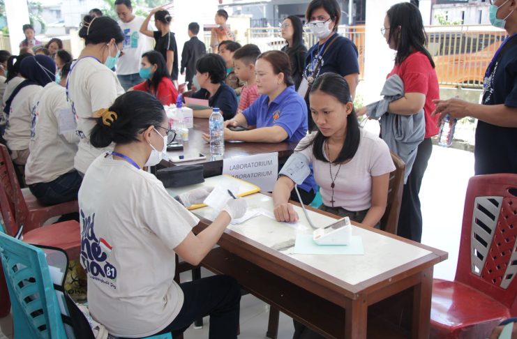 Dilayani 165 Tenaga Kesehatan, Pengobatan Gratis Paroki Bunda Teresa – GPI Tangani 360 Pasien