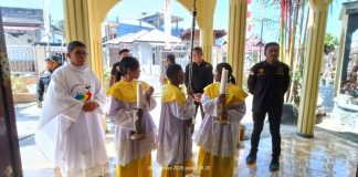 Misa Pesta Pelindung, YPK Santo Agustinus Tahuna Teguhkan Karya Pendidikan Katolik
